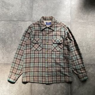 ペンドルトン(PENDLETON)の50s ペンドルトン ウールシャツ USA製 M オープンカラー/ボックス(シャツ)