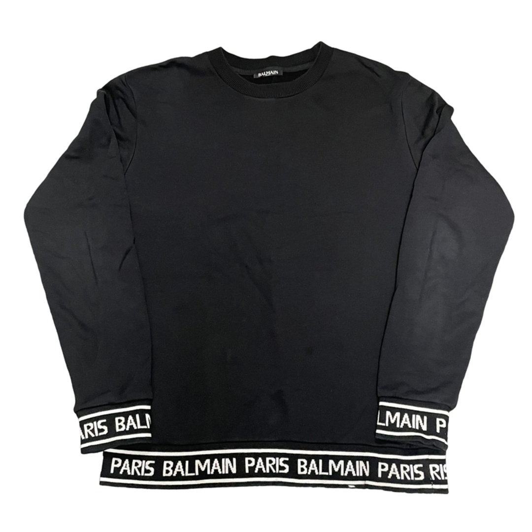 BALMAIN バルマン ブラックスウェットシャツ