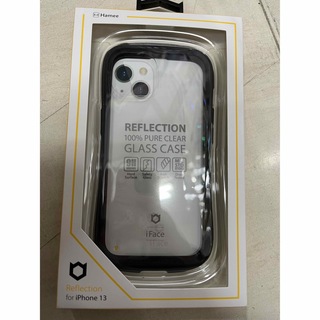 ハミィ(Hamee)のiFace iPhone 13 強化ガラス クリア ケース ブラック 正規品(iPhoneケース)