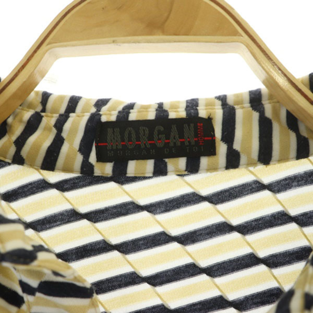 MORGAN HOMME(モルガンオム)のモルガンオム ポロシャツ スキッパーポロ 半袖 総柄 ストレッチ F メンズのトップス(ポロシャツ)の商品写真