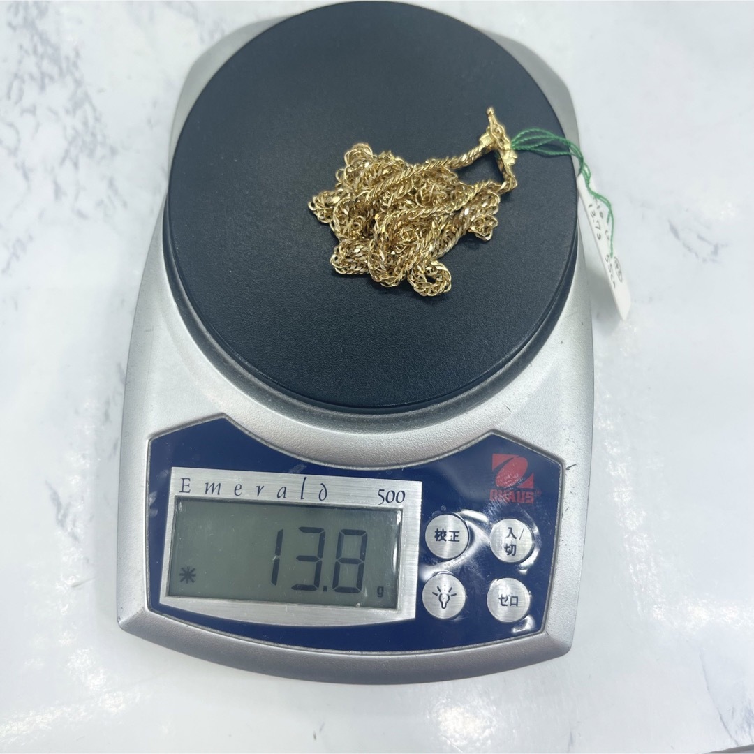 【中古品】K18 12面トリプル 13.7g 55cm [463] メンズのアクセサリー(ネックレス)の商品写真