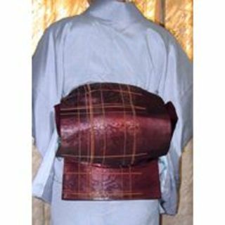 切らないで作る 付け帯 の 作り方の説明書　角だし風 袋帯　作り帯  紬　小紋(着物)