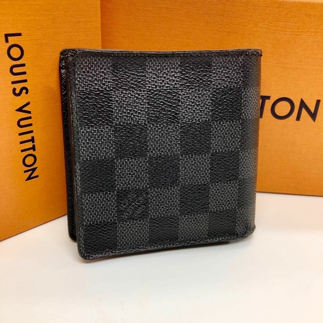 LOUIS VUITTON - 【ルイヴィトン】二つ折り財布 ダミエ グラフィット