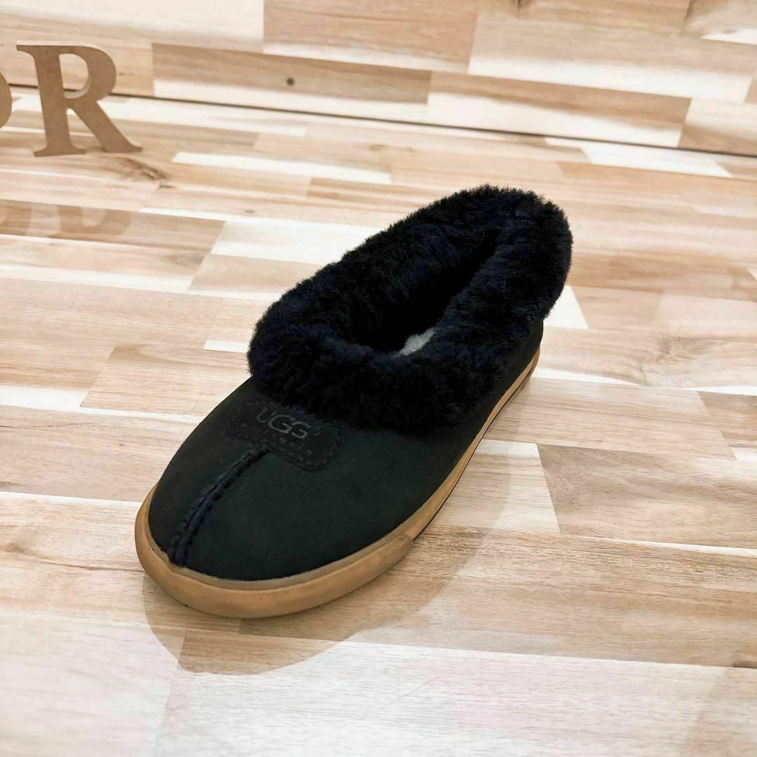 アグ】UGG フラットシューズ モカシン RYLANライアン 23.0 黒-