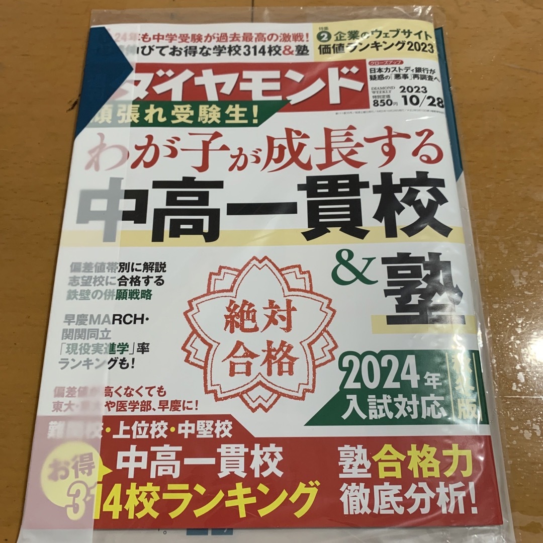 ダイヤモンド社(ダイヤモンドシャ)の週刊 ダイヤモンド 2023年 10/28号 エンタメ/ホビーの雑誌(ビジネス/経済/投資)の商品写真