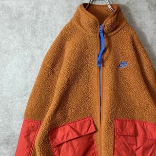 NIKE - 【ボアフリースジャケット、マルチカラー】NIKE古着ワン