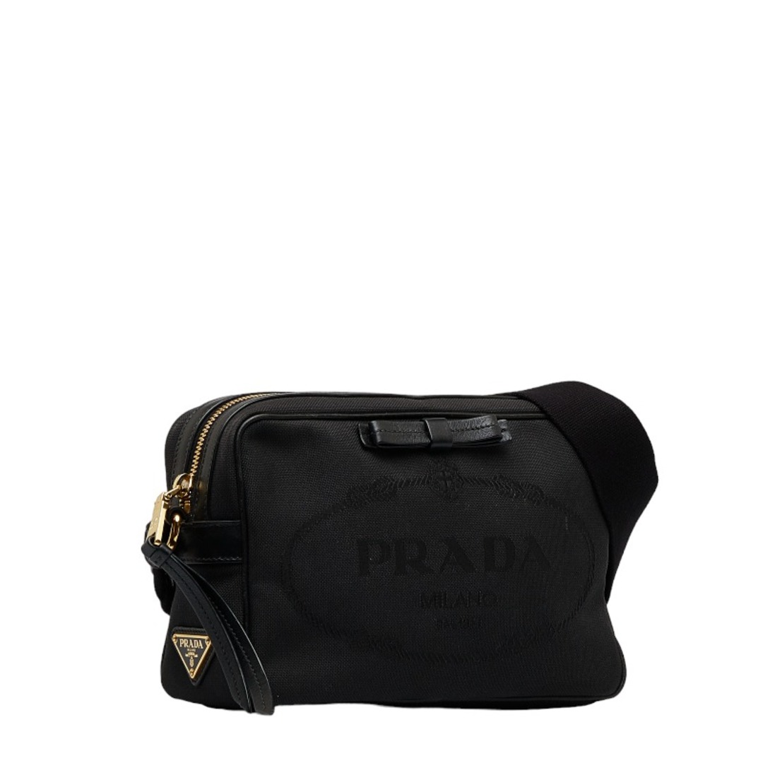 PRADA プラダ ジャガードロゴ ショルダー 1BH089 斜め掛け ショルダーバッグ ジャガード レディース