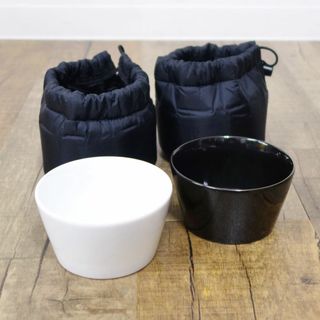 スノーピーク(Snow Peak)の極美品 スノーピーク snowpeak 雪峰祭 磁器カップ ブラック ホワイトセット FES-082 300ml カップ 食器 キャンプ アウトドア(食器)