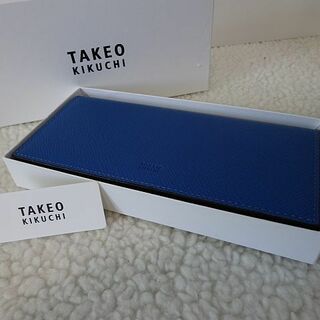 タケオキクチ(TAKEO KIKUCHI)の【新品/本物】TAKEO KIKUCHI  長財布/ブルー ￥17,600-(長財布)