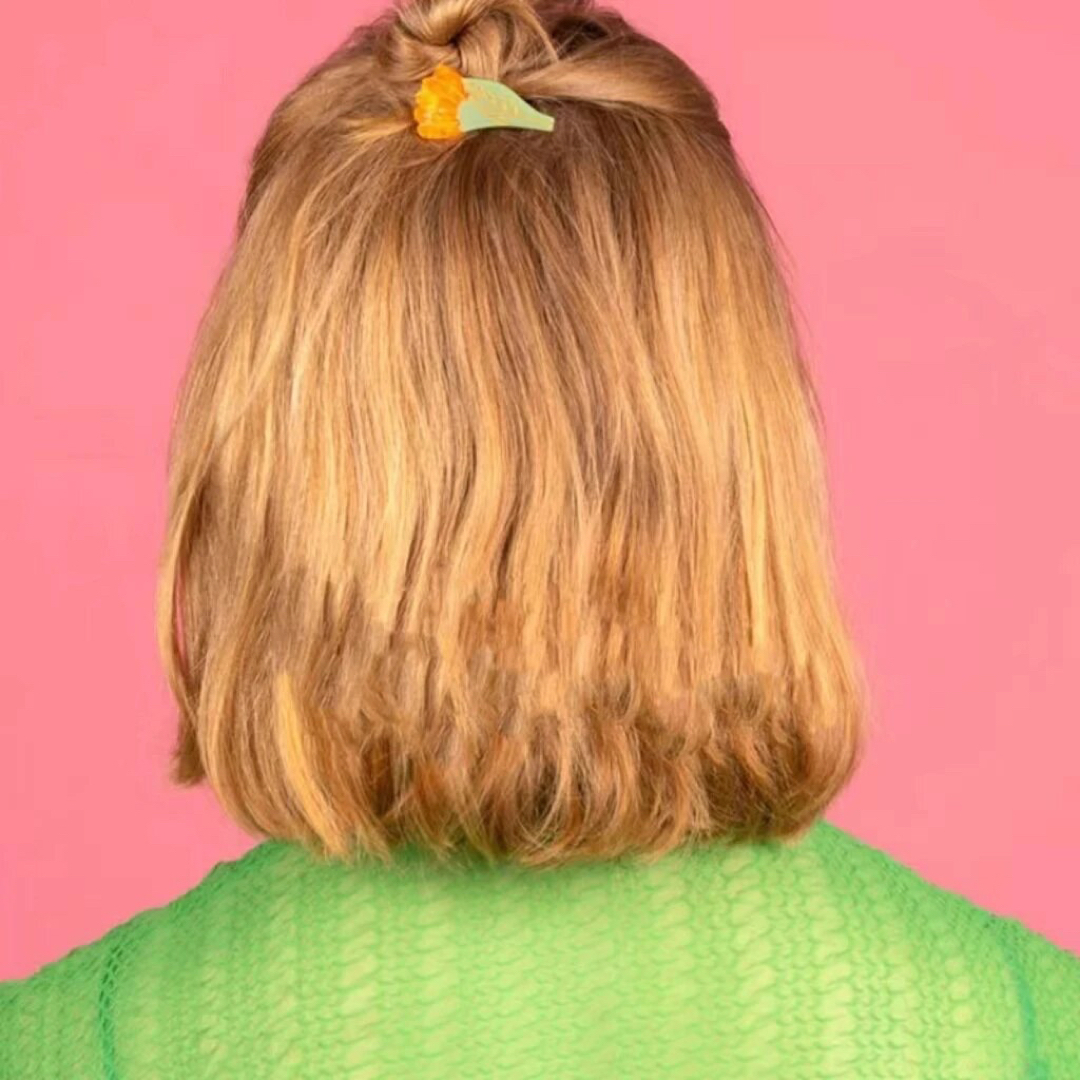 Calendula Hair Clip キンセンカ カレンデュラ ヘアクリップ レディースのヘアアクセサリー(バレッタ/ヘアクリップ)の商品写真