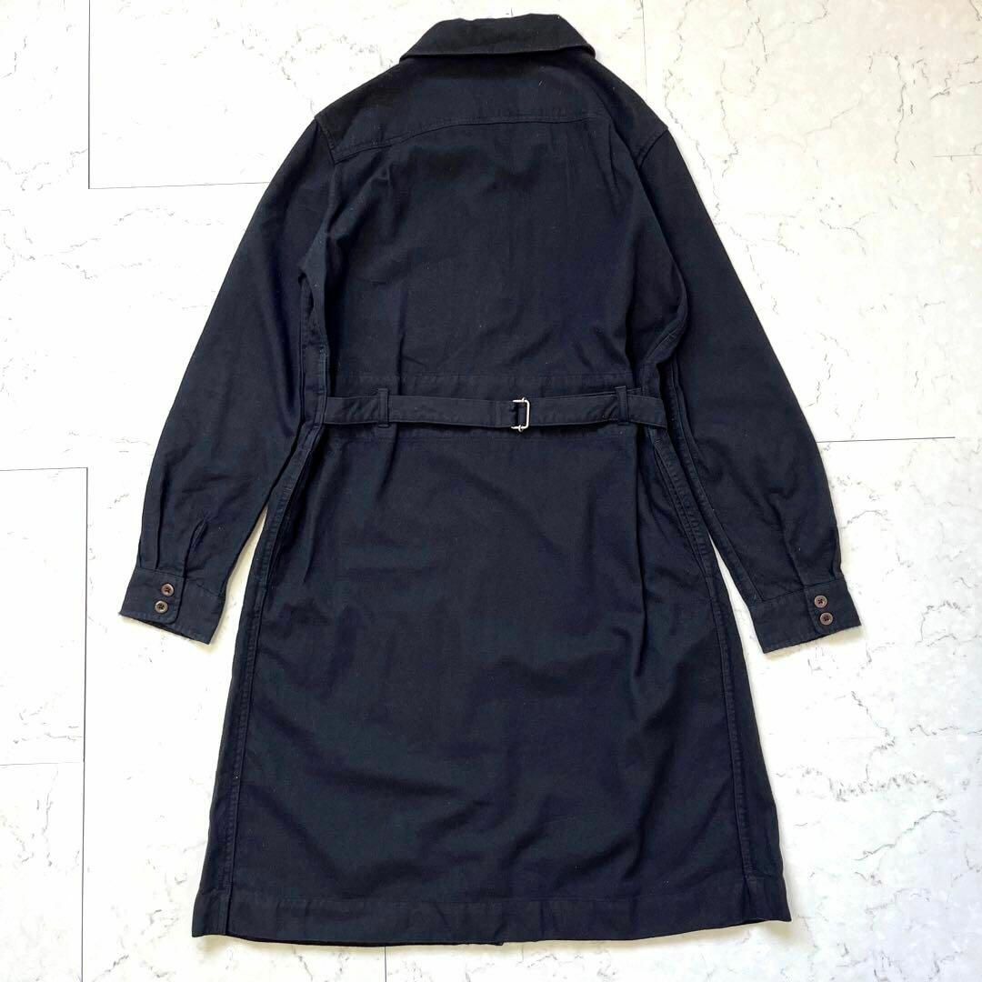 MHL. - 【MHL.】美品 ウール コットン ベルト付 シャツワンピース 黒