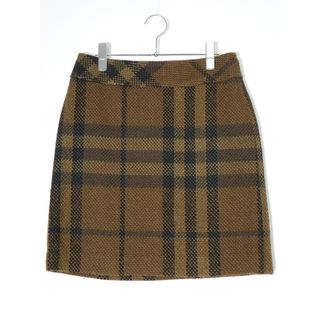 バーバリー(BURBERRY)のBURBERRY LONDONバーバリーロンドン ミックスツイードウール チェックスカート【38】【LSKA72836】(その他)