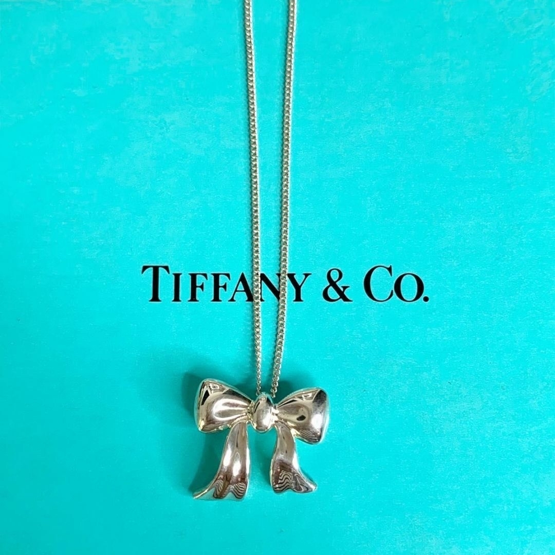 Tiffany\u0026Co ティファニー リボン ボウ ネックレス シルバー