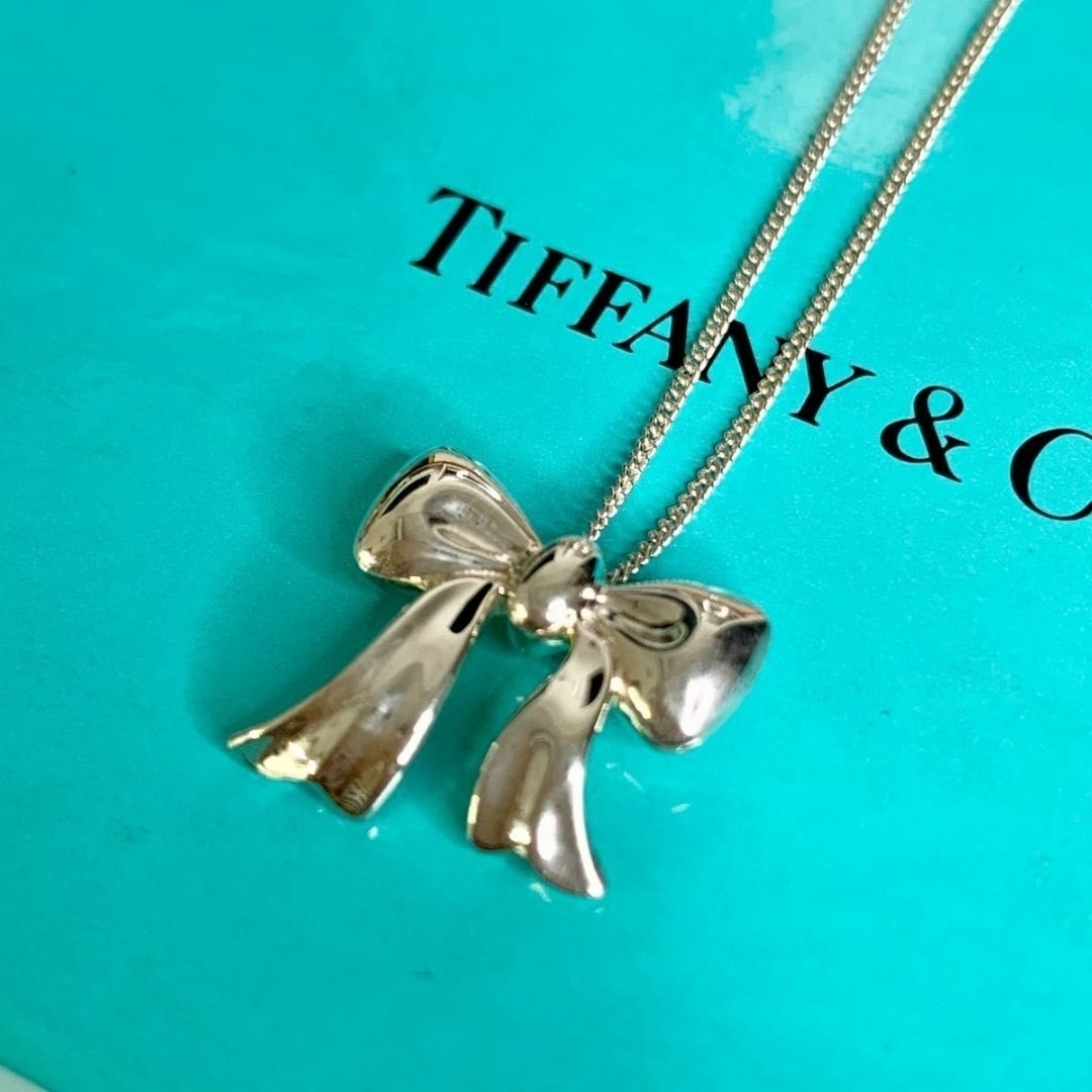 Tiffany\u0026Co ティファニー リボン ボウ ネックレス シルバー