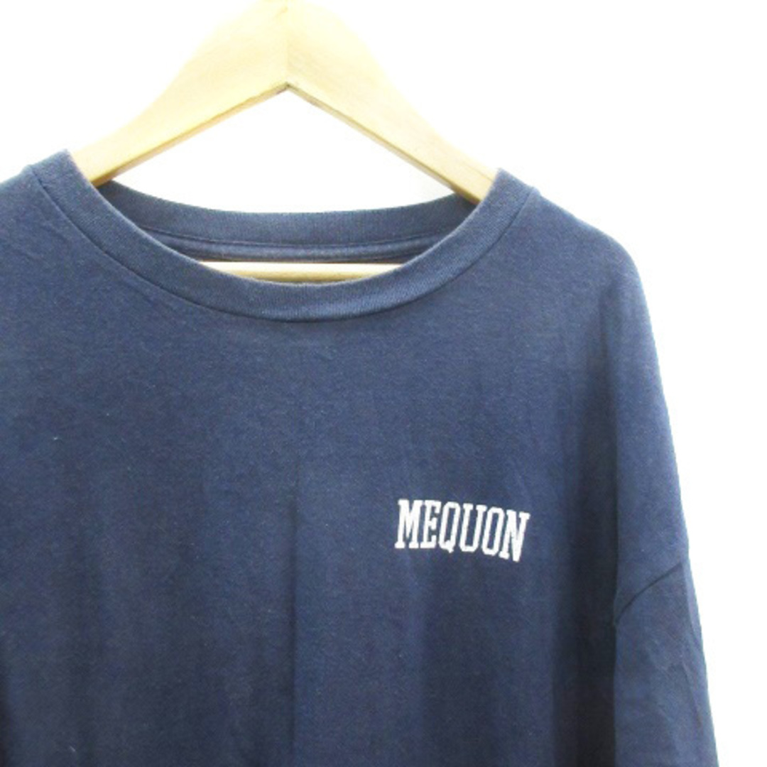 Ungrid(アングリッド)のアングリッド Tシャツ カットソー 長袖 ラウンドネック プリント F 紺 レディースのトップス(Tシャツ(長袖/七分))の商品写真
