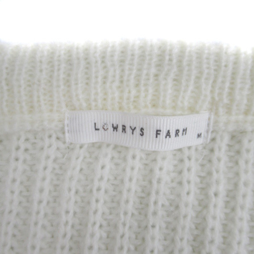 LOWRYS FARM(ローリーズファーム)のローリーズファーム ニット セーター 長袖 Ｖネック ウール混 M アイボリー レディースのトップス(ニット/セーター)の商品写真