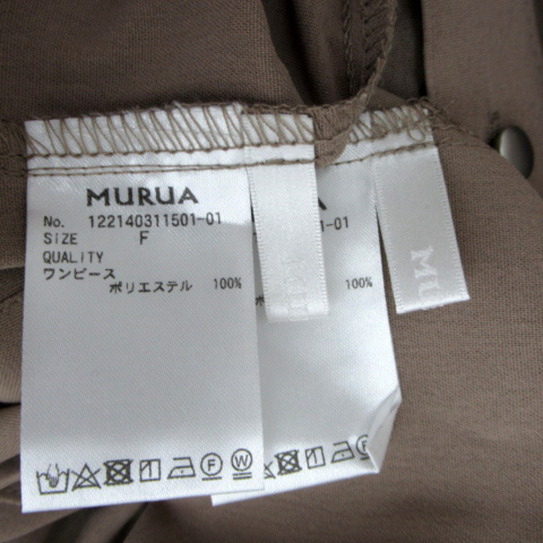 MURUA(ムルーア)のムルーア ワンピース 2点セット ベスト付き バンドカラー F グレージュ レディースのワンピース(ロングワンピース/マキシワンピース)の商品写真