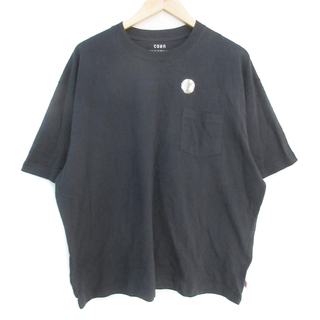 コーエン(coen)のコーエン Tシャツ カットソー 半袖 クルーネック 無地 大きいサイズ XL 黒(Tシャツ/カットソー(半袖/袖なし))