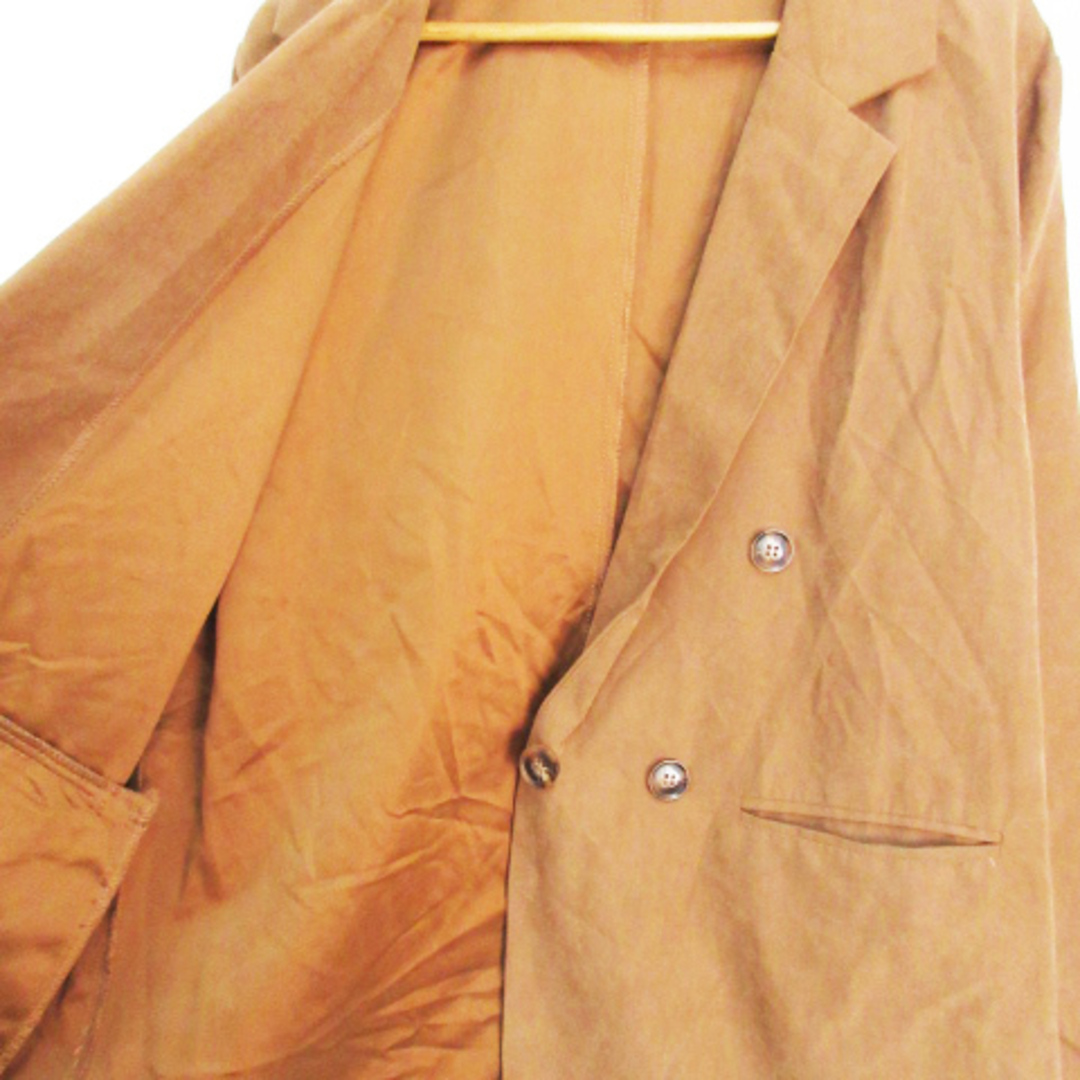w closet(ダブルクローゼット)のダブルクローゼット テーラードジャケット ロング丈 ダブルボタン M ブラウン レディースのジャケット/アウター(その他)の商品写真
