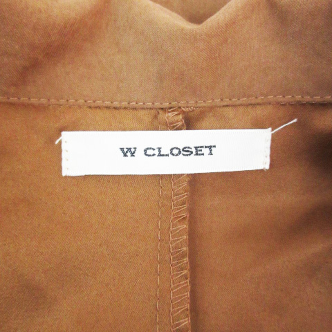 w closet(ダブルクローゼット)のダブルクローゼット テーラードジャケット ロング丈 ダブルボタン M ブラウン レディースのジャケット/アウター(その他)の商品写真