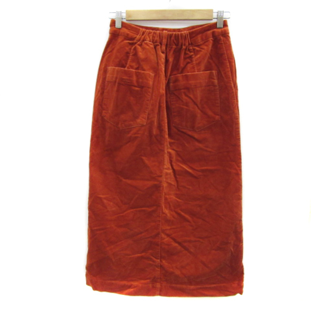 coen(コーエン)のコーエン タイトスカート ロング丈 無地 ベロア スリット M 赤 レッド レディースのスカート(ロングスカート)の商品写真