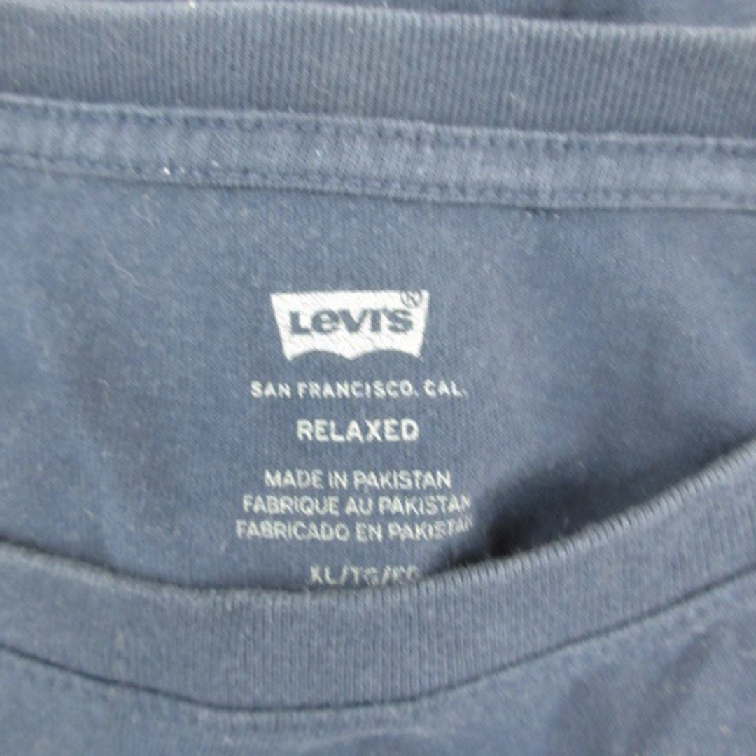 Levi's(リーバイス)のリーバイス Tシャツ カットソー 半袖 ラウンドネック ロゴプリント XL 紺 メンズのトップス(Tシャツ/カットソー(半袖/袖なし))の商品写真