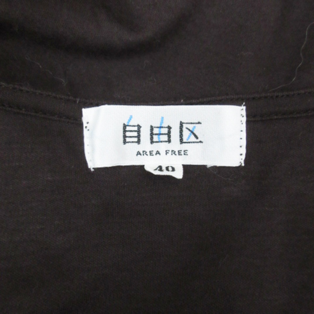 自由区(ジユウク)の自由区 オンワード樫山 Tシャツ カットソー 七分袖 Vネック 40 ブラウン レディースのトップス(その他)の商品写真