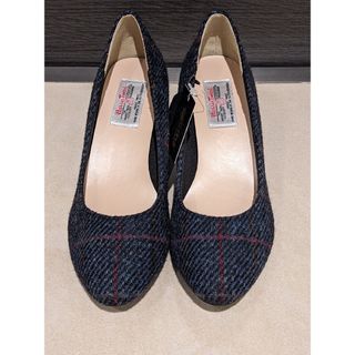 ハリスツイード(Harris Tweed)の【タグ付き新品未使用】ハリス・ツイード　ラウンドトゥハイヒールパンプス   S(ハイヒール/パンプス)