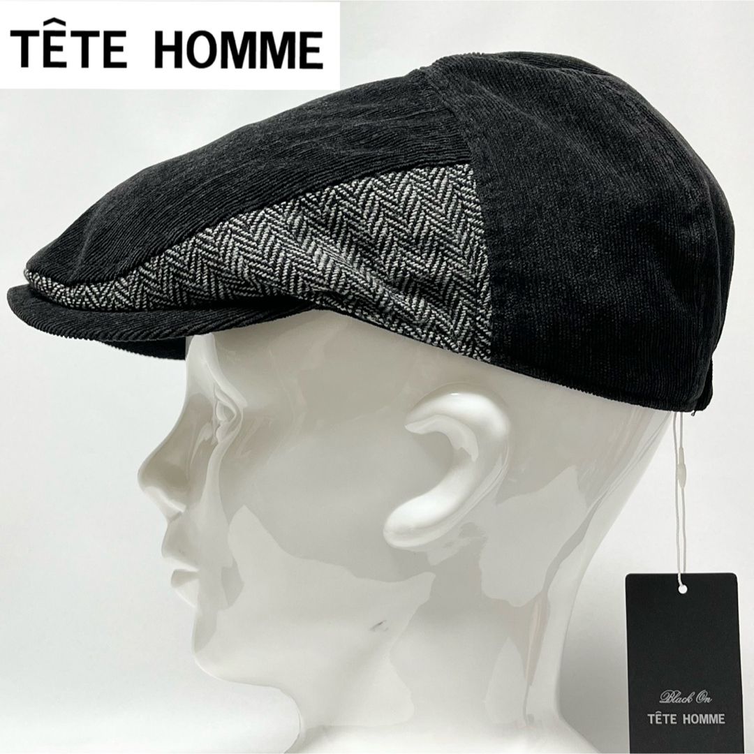 TETE HOMME(テットオム)の【新品】TETE HOMMEテットオム 定価1.1万 大人シック秋冬ハンチング メンズの帽子(ハンチング/ベレー帽)の商品写真