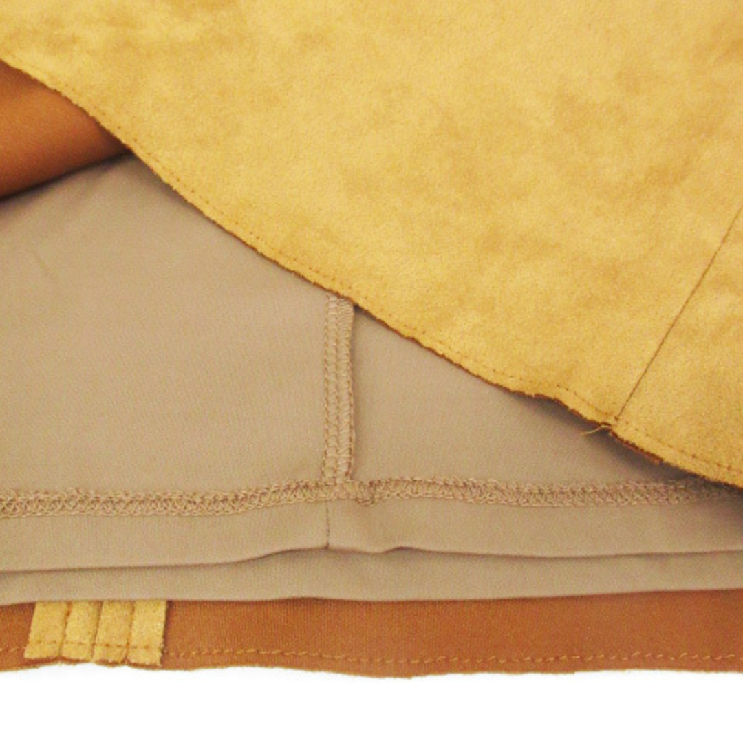 BAYFLOW(ベイフロー)のベイフロー タイトスカート ひざ丈 リボン付き スエード調 無地 3 ブラウン レディースのスカート(ひざ丈スカート)の商品写真