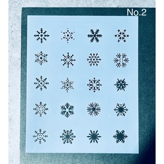 ステンシルシート　雪　雪の結晶　No.2(型紙/パターン)