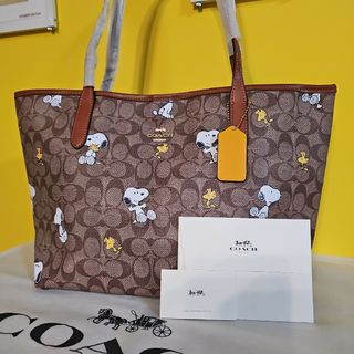 COACH - コーチ スヌーピー トートバッグ COACH 新作 ウッドストック