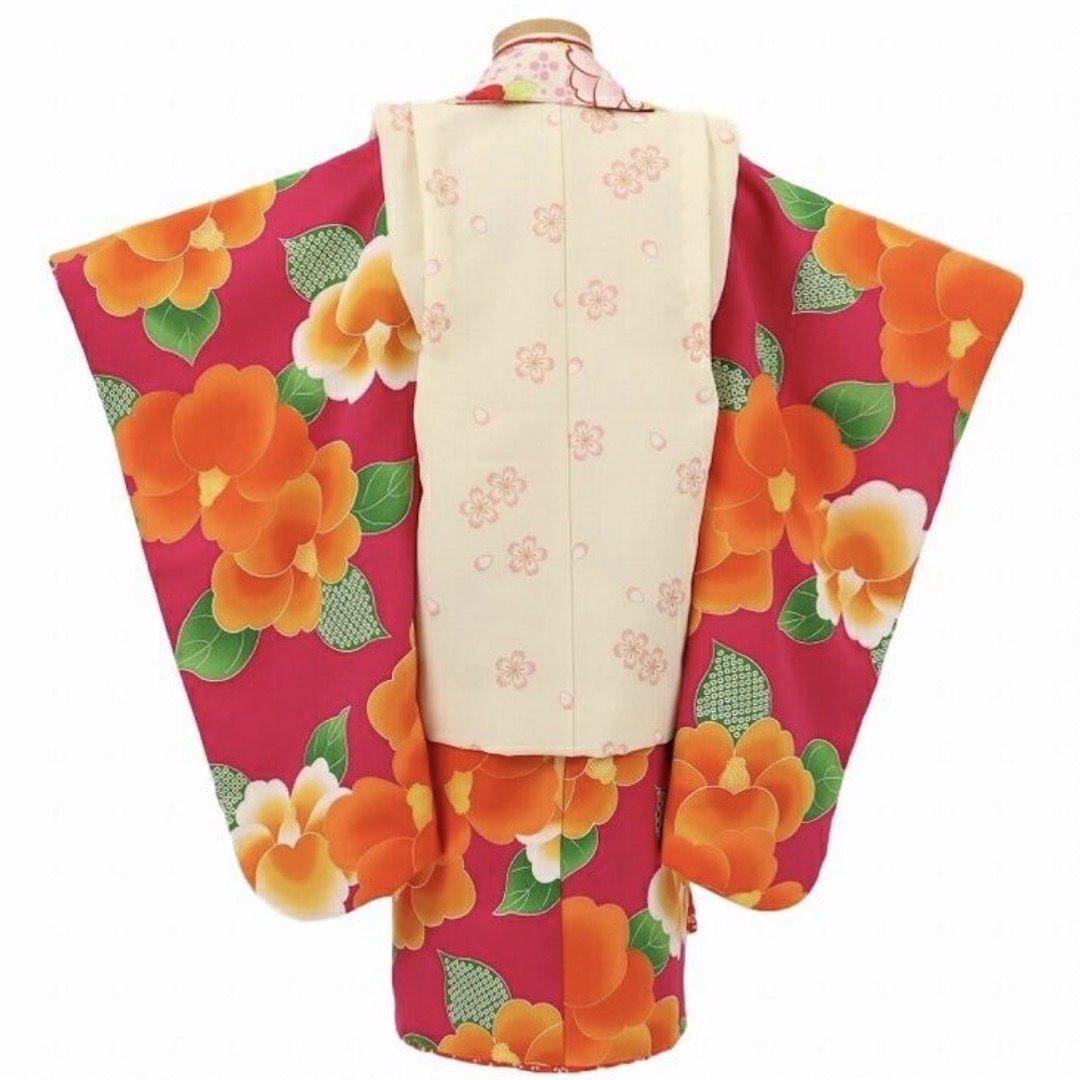 花わらべ　七五三　着物セット3歳女の子 キッズ/ベビー/マタニティのキッズ服女の子用(90cm~)(和服/着物)の商品写真