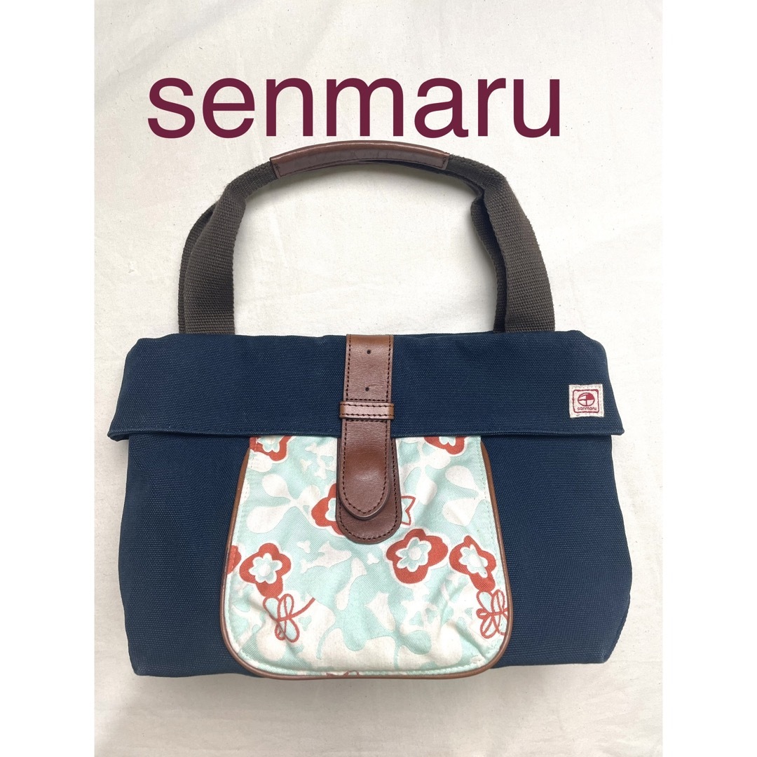 senmaru  キャンバス　和柄　レザー　ハンドバッグ レディースのバッグ(ハンドバッグ)の商品写真
