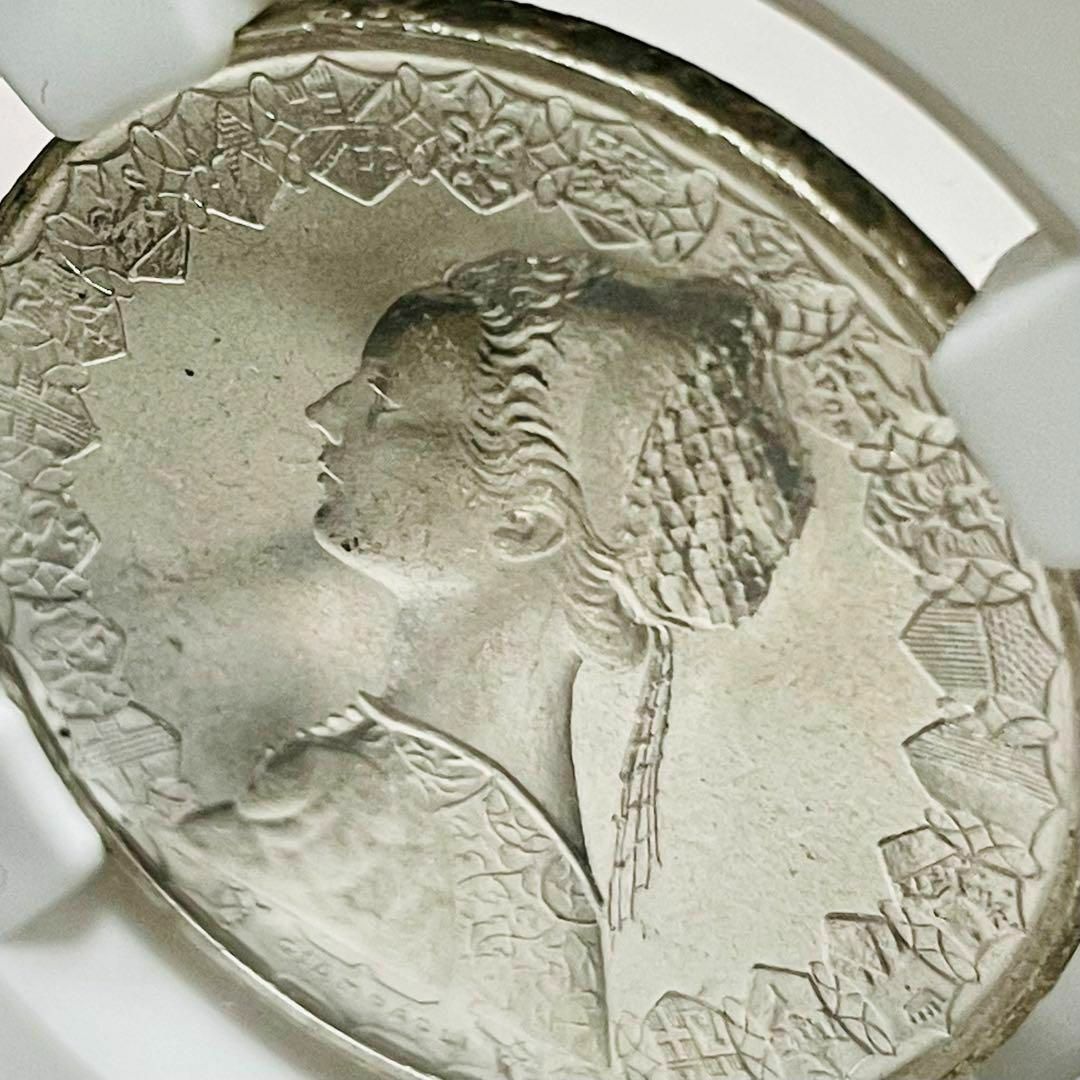 1967年 イタリア銀貨 イタリアを代表するルネッサンスのドレスを着た女性の銀貨