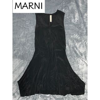 マルニ(Marni)のMARNI マルニ ワンピース ひざ丈 シルク 絹 袖なし サイズM イタリア製(ロングワンピース/マキシワンピース)