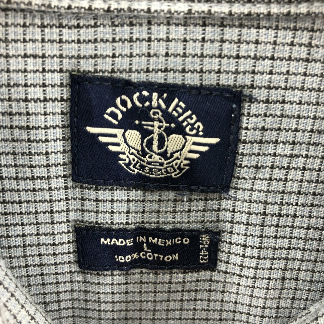 DOCKERS チェック柄 長袖 ボタンダウン ライトネルチェックシャツ メンズXL /eaa384935