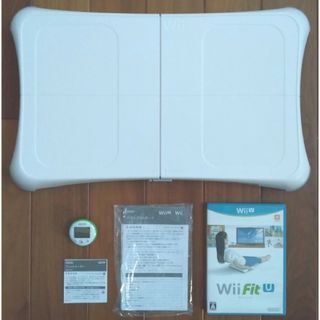 ウィーユー(Wii U)の【美品】Wii Fit U バランスWiiボード + フィットメーターセット(家庭用ゲームソフト)