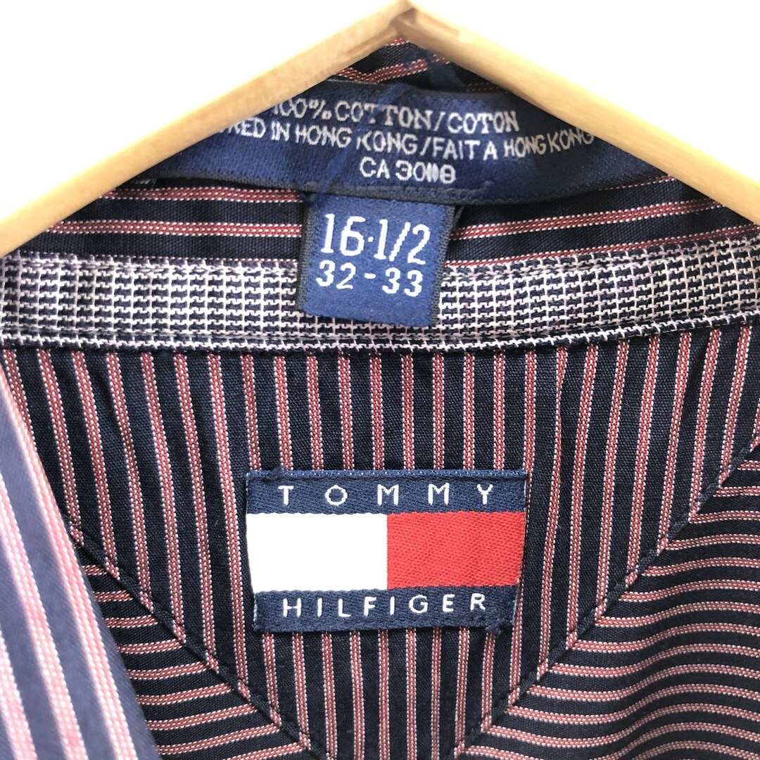 TOMMY HILFIGER(トミーヒルフィガー)の古着 90年代 トミーヒルフィガー TOMMY HILFIGER 長袖 ボタンダウンストライプシャツ メンズXL ヴィンテージ /eaa385051 メンズのトップス(シャツ)の商品写真