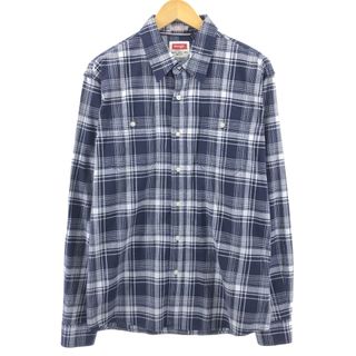 ラングラー(Wrangler)の古着 ラングラー Wrangler 長袖 コットンチェックシャツ メンズXL /eaa384929(シャツ)