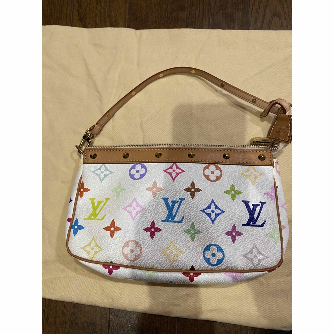 LOUIS VUITTON - ルイヴィトン アクセサリーポーチ マルチカラー 白の