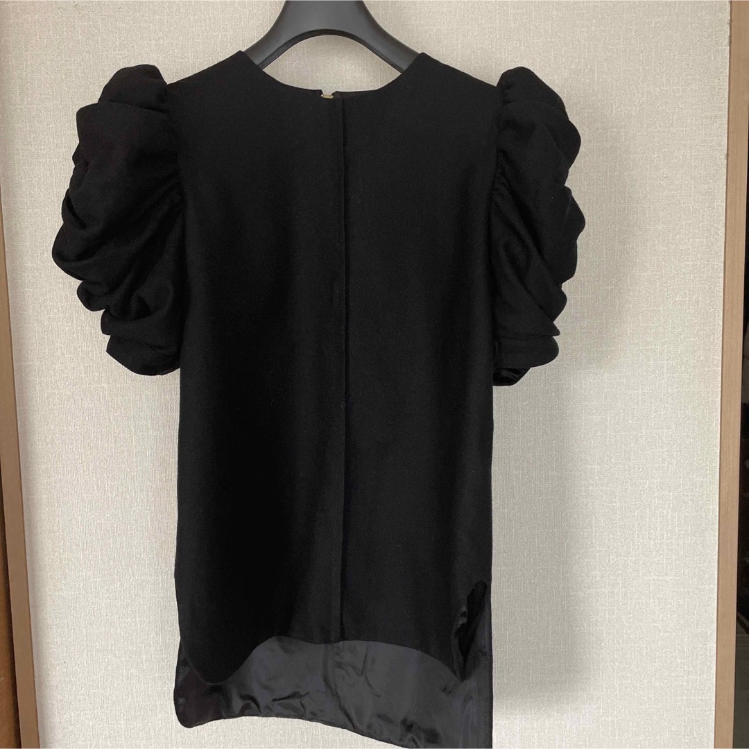 美品RIKO TOKYO watagashi blouse黒綿菓子ブラウス秋冬-