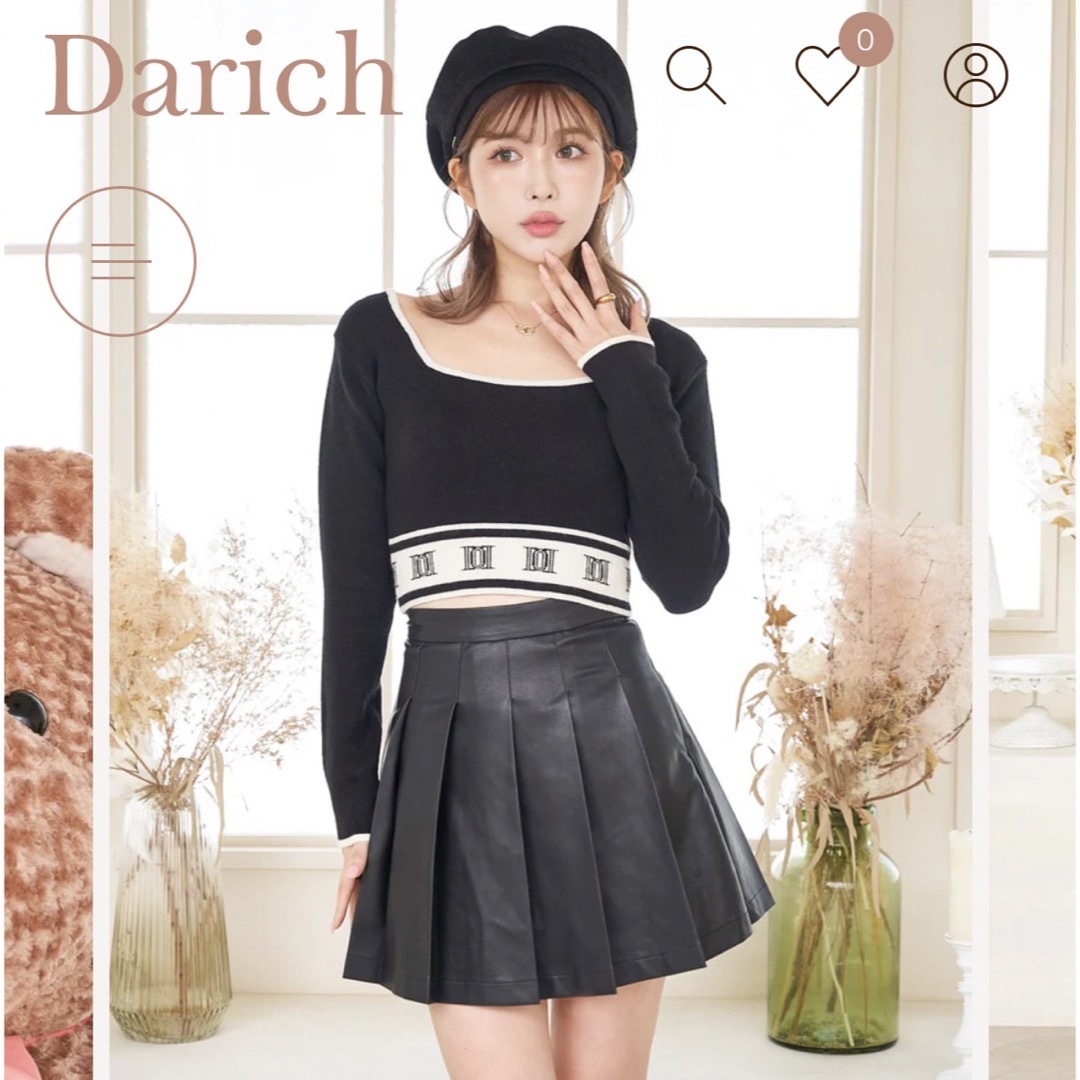 Darich DDモノグラムスクエアネックトップス