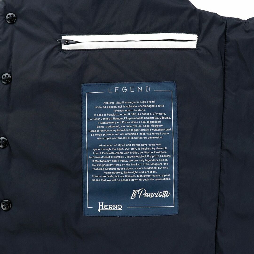 HERNO(ヘルノ)のヘルノ ダウンベスト イル パンチオット 52サイズ ブラック ジレ インナー メンズのジャケット/アウター(ダウンベスト)の商品写真
