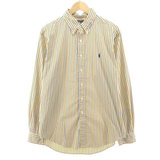 ラルフローレン(Ralph Lauren)の古着 ラルフローレン Ralph Lauren CLASSIC FIT 長袖 ボタンダウンストライプシャツ メンズL /eaa385028(シャツ)