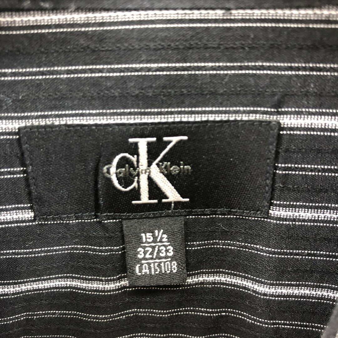 Calvin Klein(カルバンクライン)の古着 カルバンクライン Calvin klein 長袖 コットンストライプシャツ メンズL /eaa385036 メンズのトップス(シャツ)の商品写真