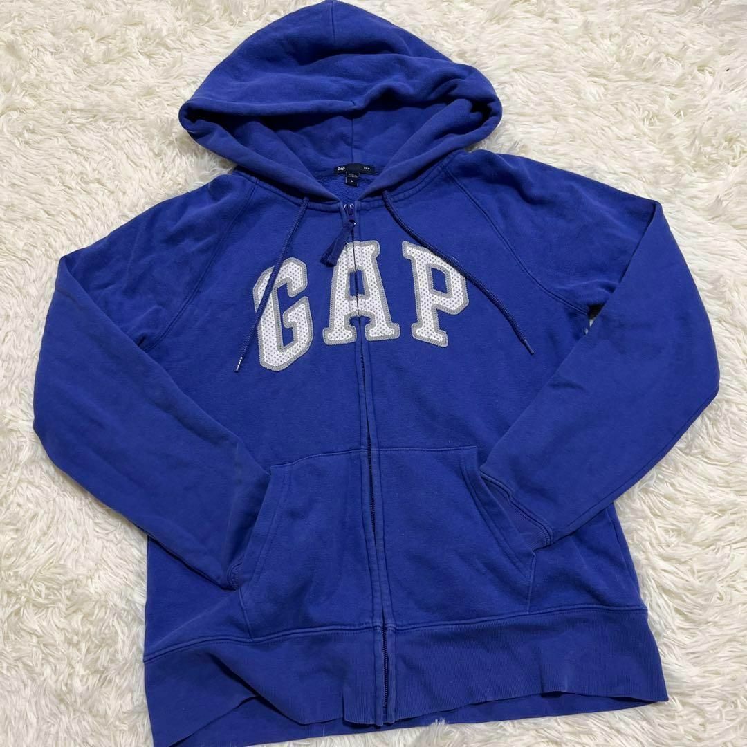 GAP(ギャップ)の人気✨【GAP】ギャップ M フルジップパーカー ビッグロゴワッペン ドット レディースのトップス(パーカー)の商品写真