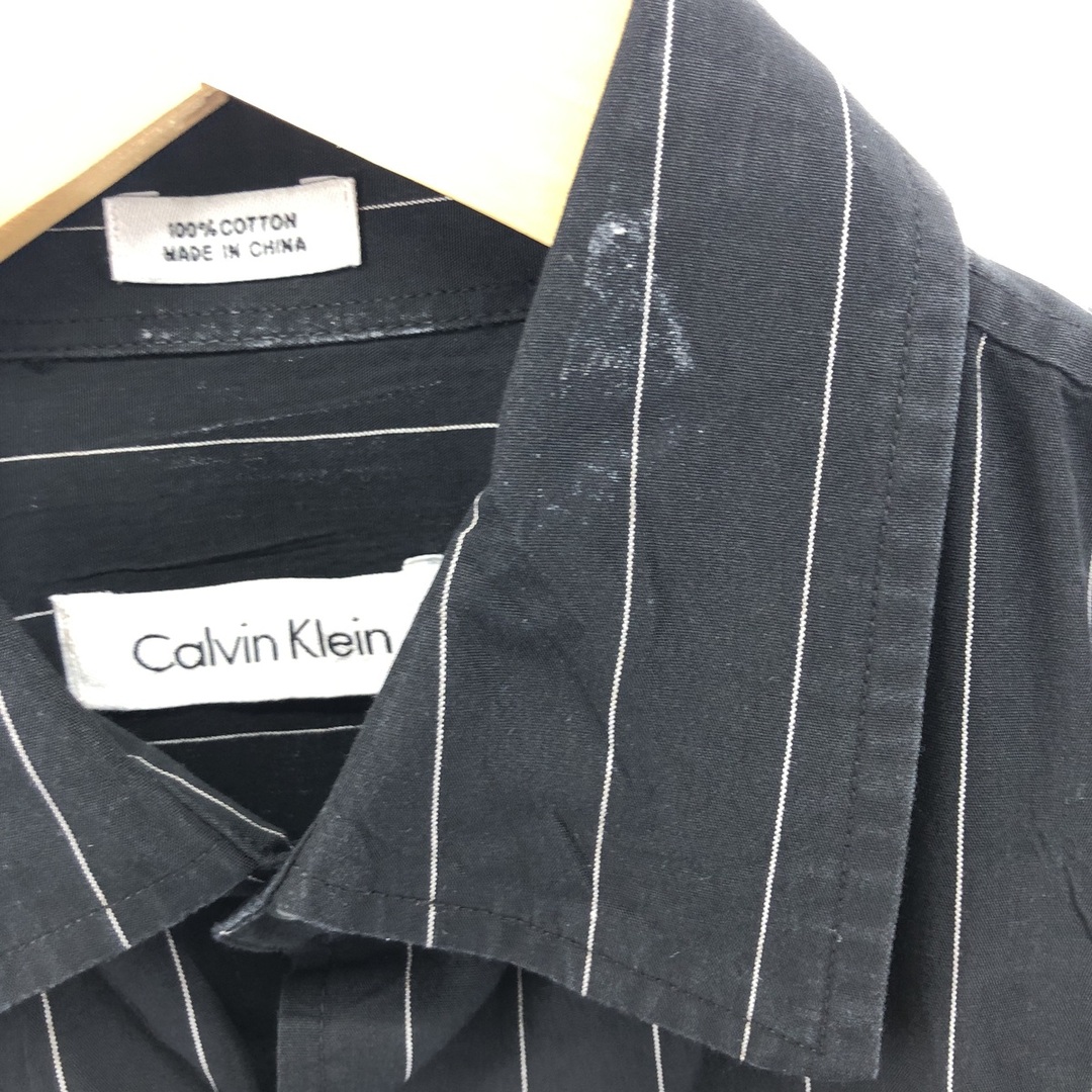 Calvin Klein(カルバンクライン)の古着 カルバンクライン Calvin klein 長袖 コットンストライプシャツ メンズM /eaa385039 メンズのトップス(シャツ)の商品写真