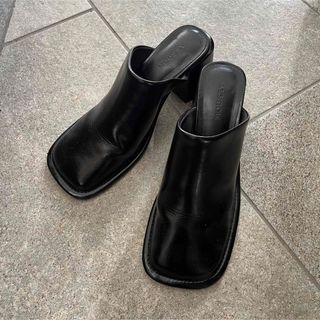 マウジー(moussy)のめるてぃー様　完売品　MOUSSY SQUARE TOE ミュール Lサイズ(ミュール)