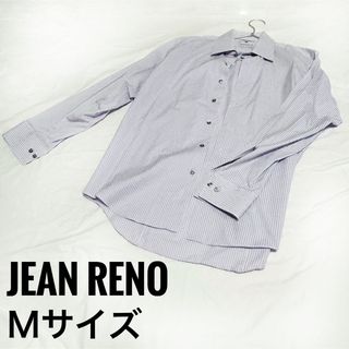 アオキ(AOKI)の【JEAN RENO】メンズ ワイシャツ Ｍ ストライプ 綿100% アオキ(シャツ)